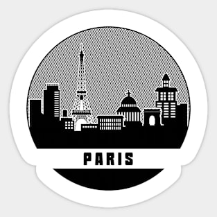 Paris France Skyline Sticker